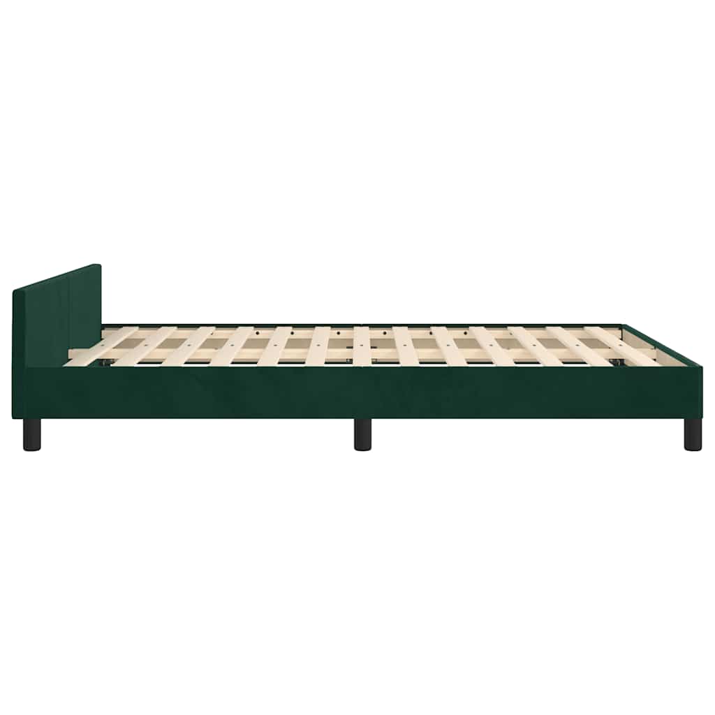 Giroletto senza Materasso Verde Scuro 140x200 cm in Velluto | homemem39