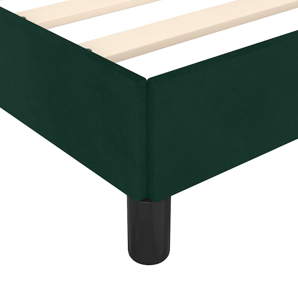 Giroletto senza Materasso Verde Scuro 140x200 cm in Velluto | homemem39