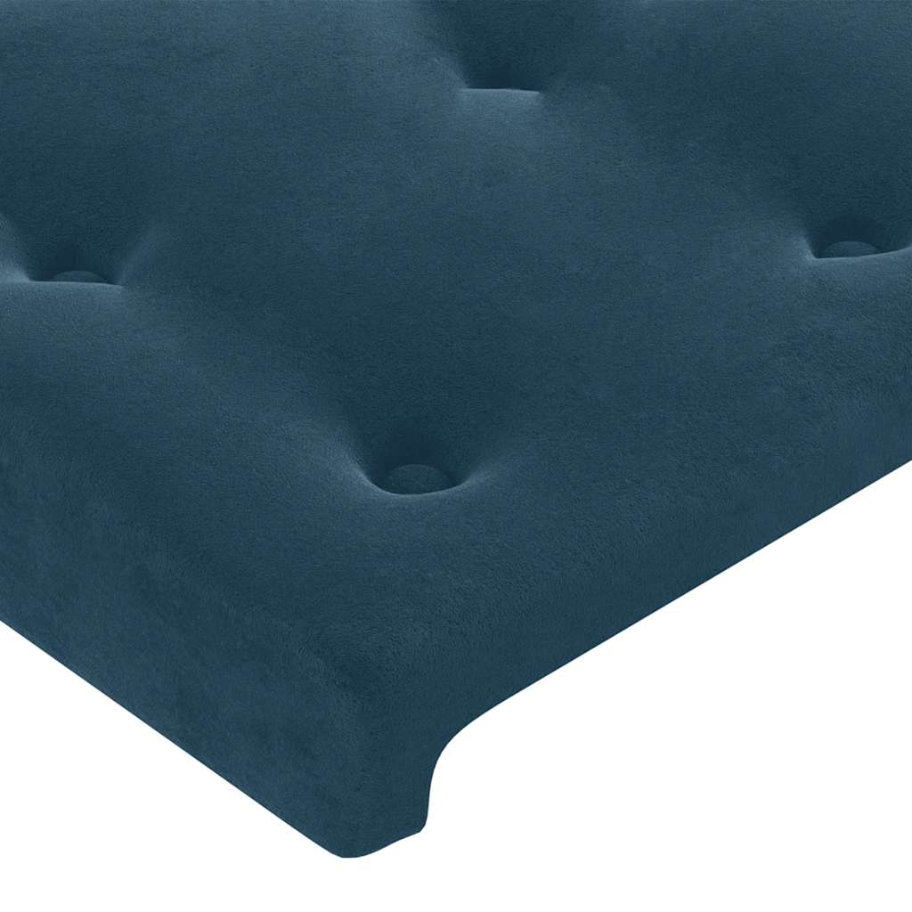 Giroletto senza Materasso Blu Scuro 140x200 cm Velluto | homemem39