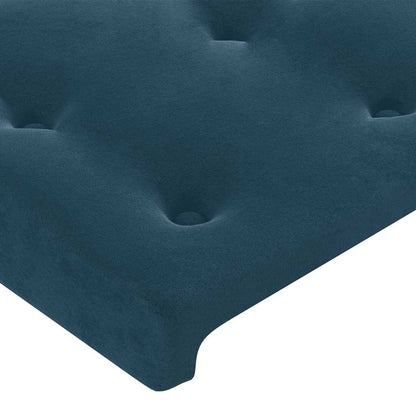 Giroletto senza Materasso Blu Scuro 140x200 cm Velluto