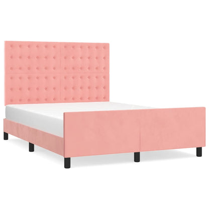 Giroletto con Testiera Rosa 140x200 cm in Velluto | homemem39