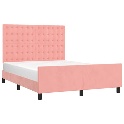 Giroletto con Testiera Rosa 140x200 cm in Velluto | homemem39