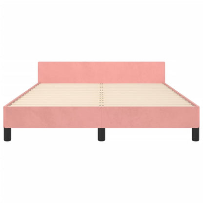 Giroletto con Testiera Rosa 140x200 cm in Velluto | homemem39