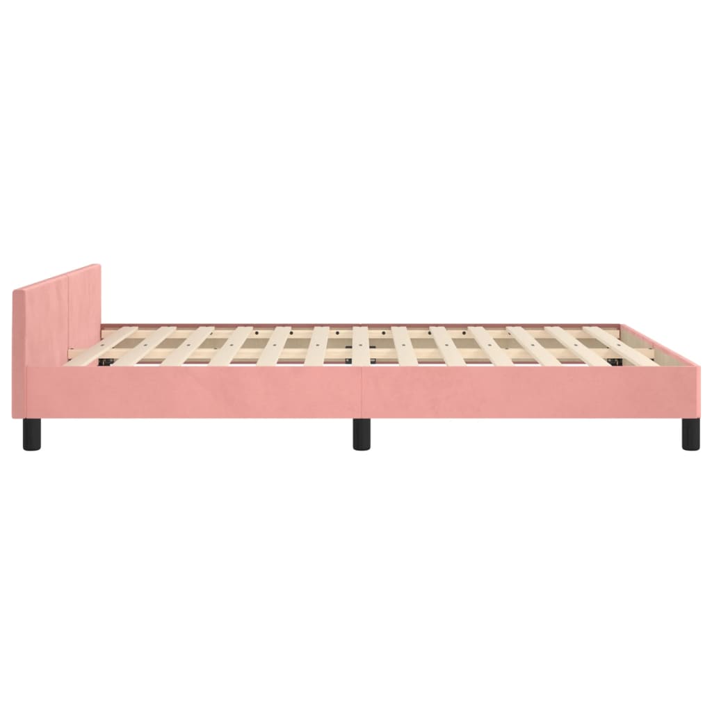 Giroletto con Testiera Rosa 140x200 cm in Velluto | homemem39