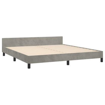 Giroletto senza Materasso Grigio Chiaro 160x200 cm Velluto | homemem39