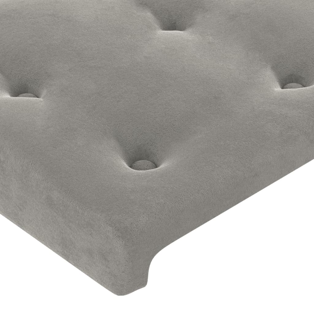 Giroletto senza Materasso Grigio Chiaro 160x200 cm Velluto | homemem39