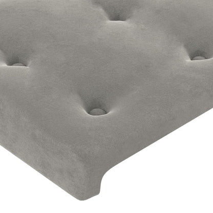 Giroletto senza Materasso Grigio Chiaro 160x200 cm Velluto | homemem39