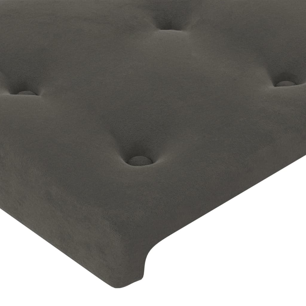 Giroletto senza Materasso Grigio Scuro 160x200 cm Velluto | homemem39