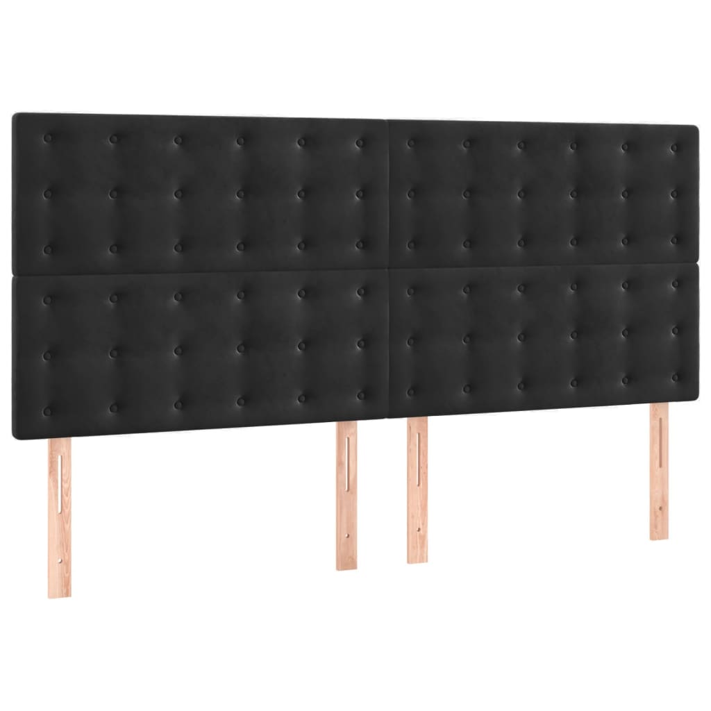 Giroletto senza Materasso Nero 160x200 cm in Velluto | homemem39