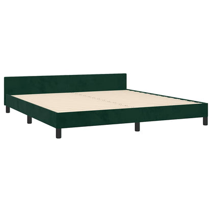 Giroletto con Testiera Verde Scuro 180x200 cm in Velluto | homemem39