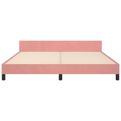 Giroletto con Testiera Rosa 180x200 cm in Velluto | homemem39