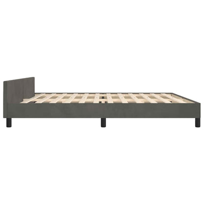 Giroletto senza Materasso Grigio Scuro 200x200 cm Velluto
