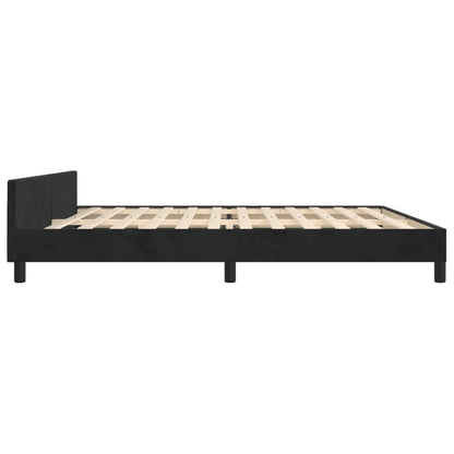 Giroletto senza Materasso Nero 200x200 cm in Velluto | homemem39