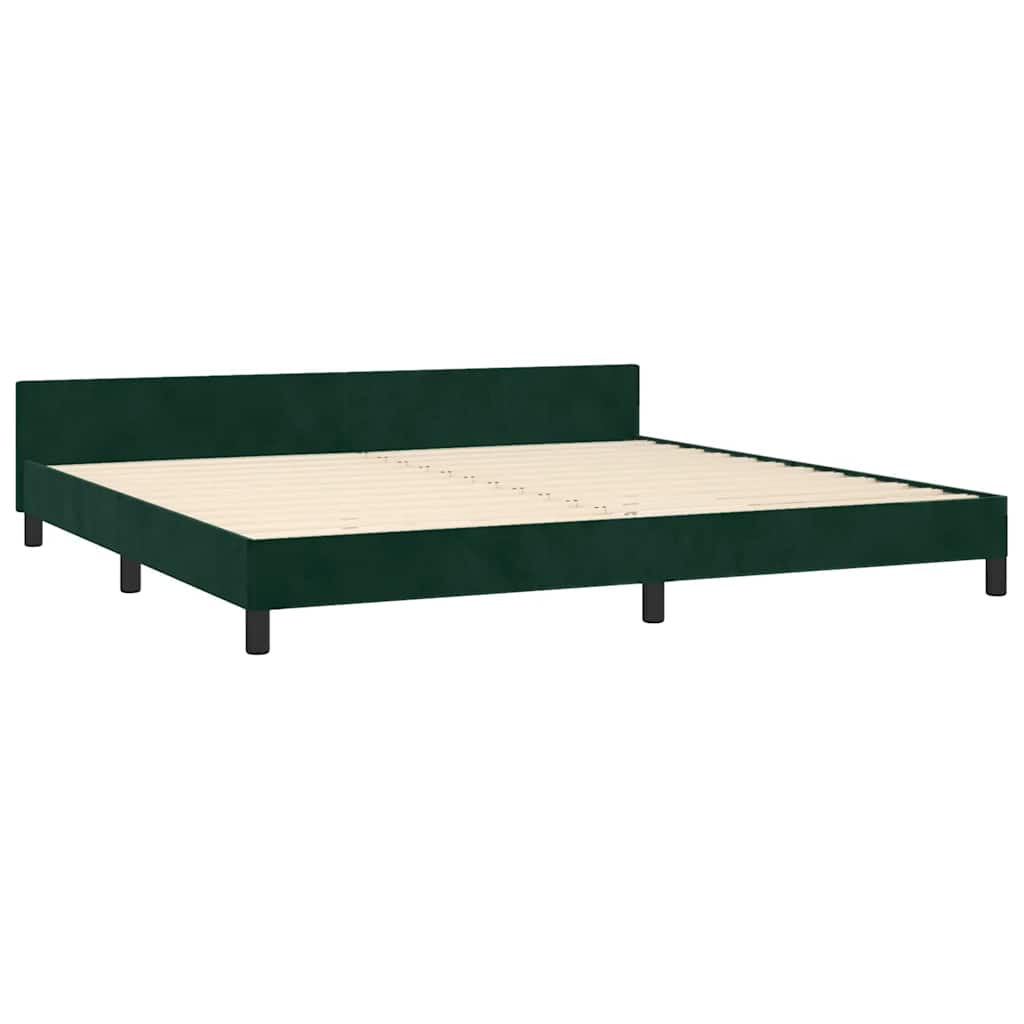 Giroletto senza Materasso Verde Scuro 200x200 cm in Velluto | homemem39
