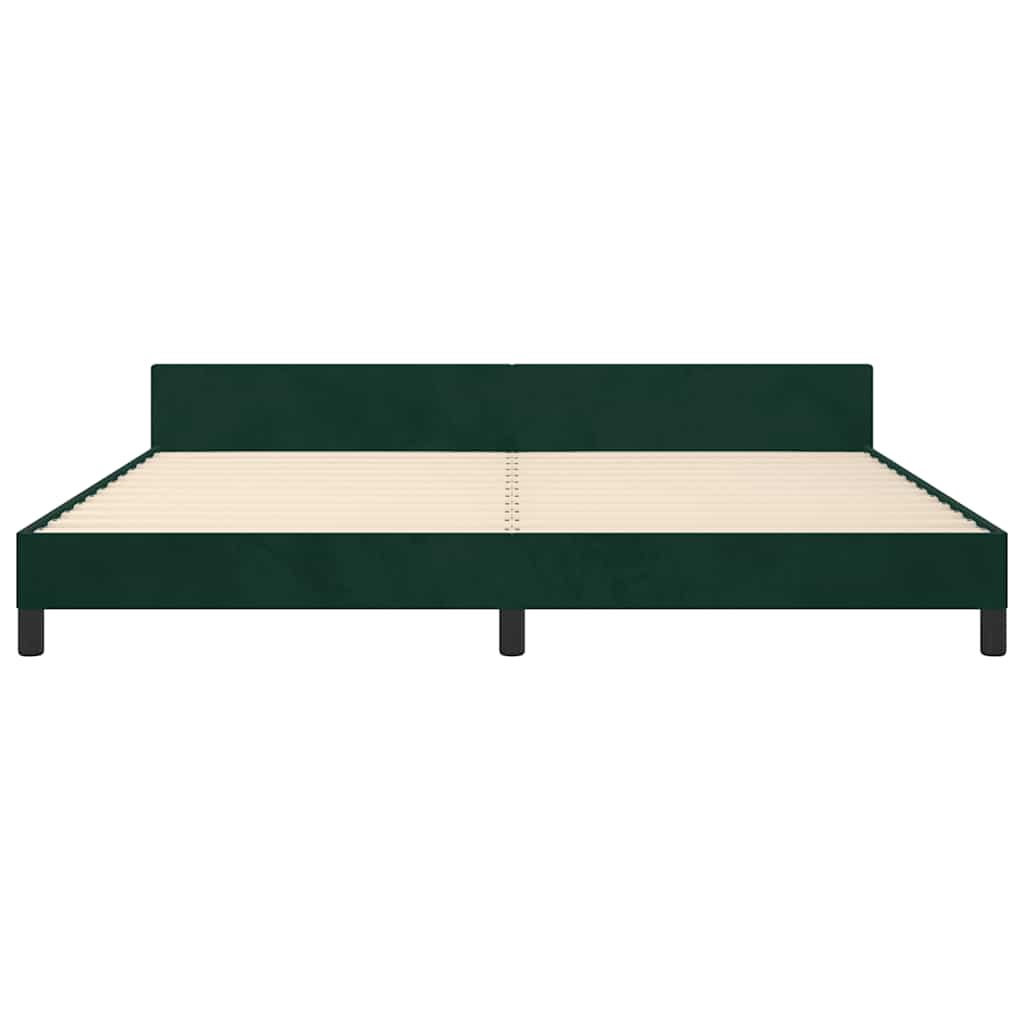 Giroletto senza Materasso Verde Scuro 200x200 cm in Velluto | homemem39