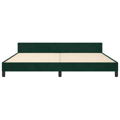 Giroletto senza Materasso Verde Scuro 200x200 cm in Velluto | homemem39
