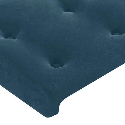 Giroletto senza Materasso Blu Scuro 200x200 cm in Velluto | homemem39