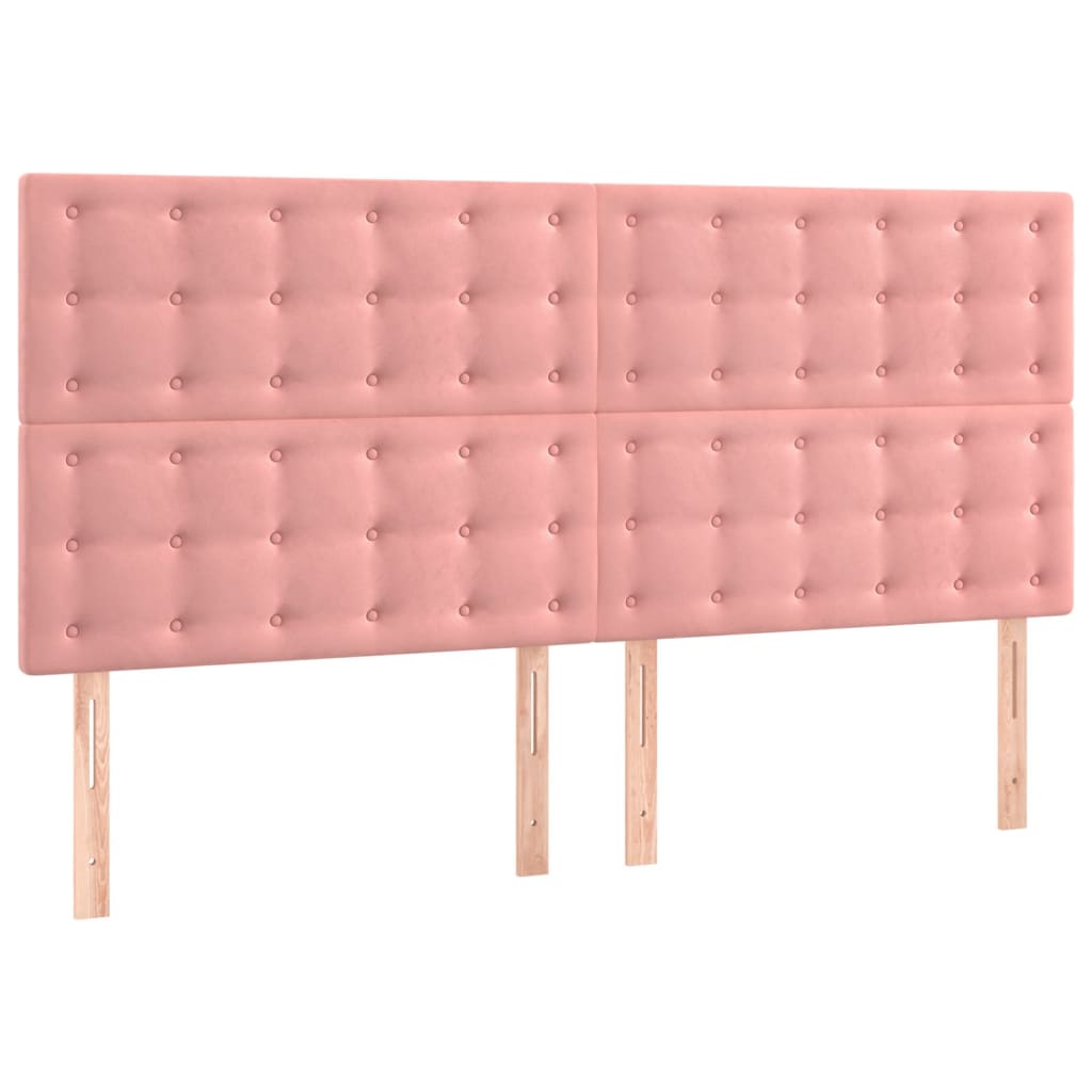 Giroletto con Testiera Rosa 200x200 cm in Velluto | homemem39