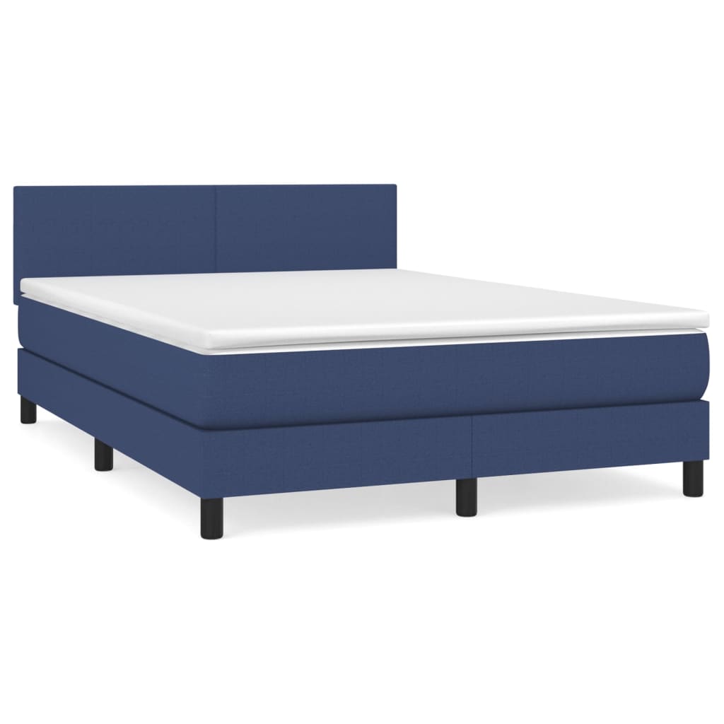 Giroletto a Molle con Materasso Blu 140x190 cm in Tessuto | homemem39