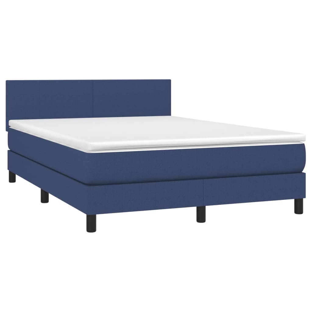 Giroletto a Molle con Materasso Blu 140x190 cm in Tessuto | homemem39