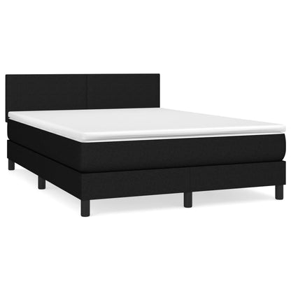 Giroletto a Molle con Materasso Nero 140x200 cm in Tessuto | homemem39