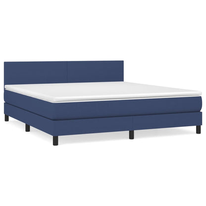 Giroletto a Molle con Materasso Blu 180x200 cm in Tessuto | homemem39