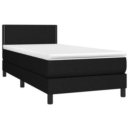Giroletto a Molle con Materasso Nero 100x200 cm in Tessuto | homemem39