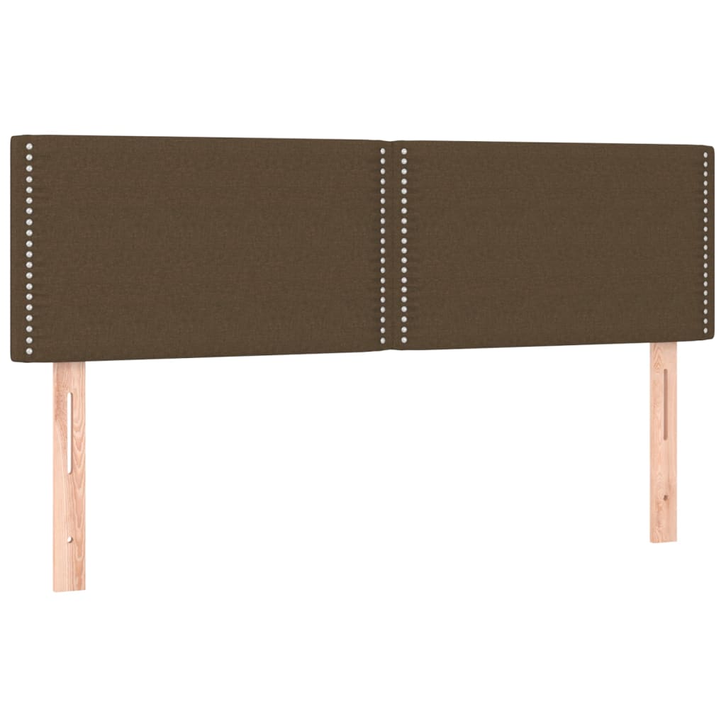 Giroletto a Molle con Materasso Marrone Scuro 140x190cm Tessuto | homemem39