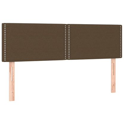 Giroletto a Molle con Materasso Marrone Scuro 140x190cm Tessuto | homemem39
