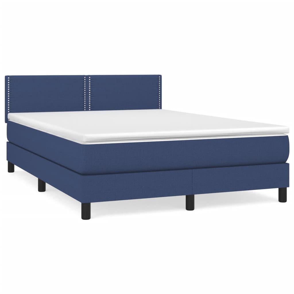 Giroletto a Molle con Materasso Blu 140x190 cm in Tessuto | homemem39