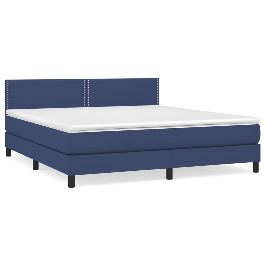 Giroletto a Molle con Materasso Blu 180x200 cm in Tessuto | homemem39