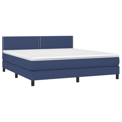 Giroletto a Molle con Materasso Blu 180x200 cm in Tessuto | homemem39
