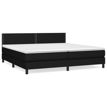 Giroletto a Molle con Materasso Nero 200x200 cm in Tessuto | homemem39