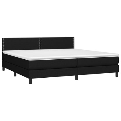 Giroletto a Molle con Materasso Nero 200x200 cm in Tessuto | homemem39