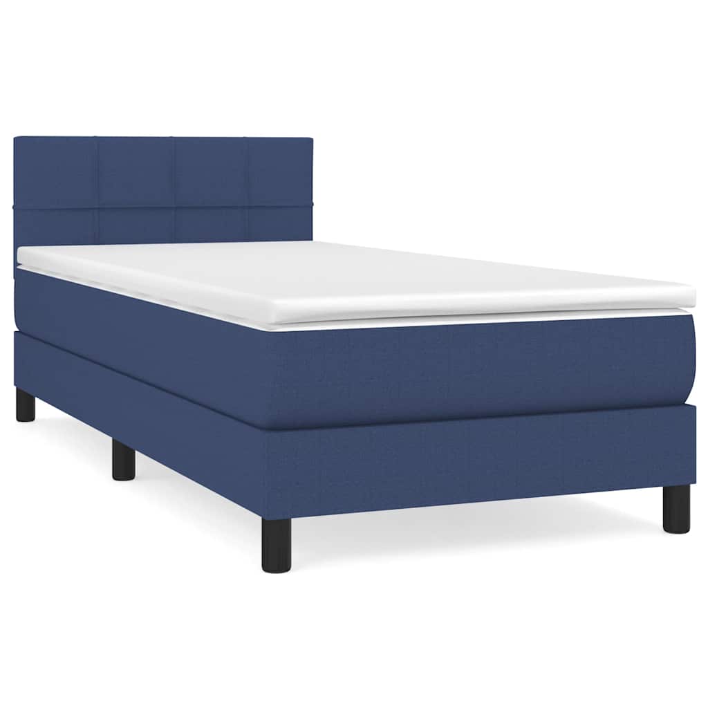 Giroletto a Molle con Materasso Blu 90x190 cm in Tessuto | homemem39