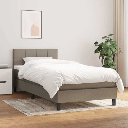Giroletto a Molle con Materasso Tortora 100x200 cm in Tessuto | homemem39
