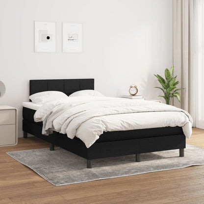 Giroletto a Molle con Materasso Nero 120x200 cm in Tessuto | homemem39