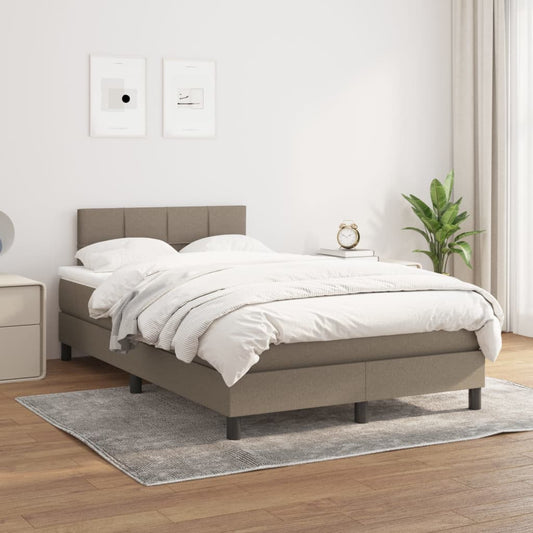 Giroletto a Molle con Materasso Tortora 120x200 cm in Tessuto | homemem39