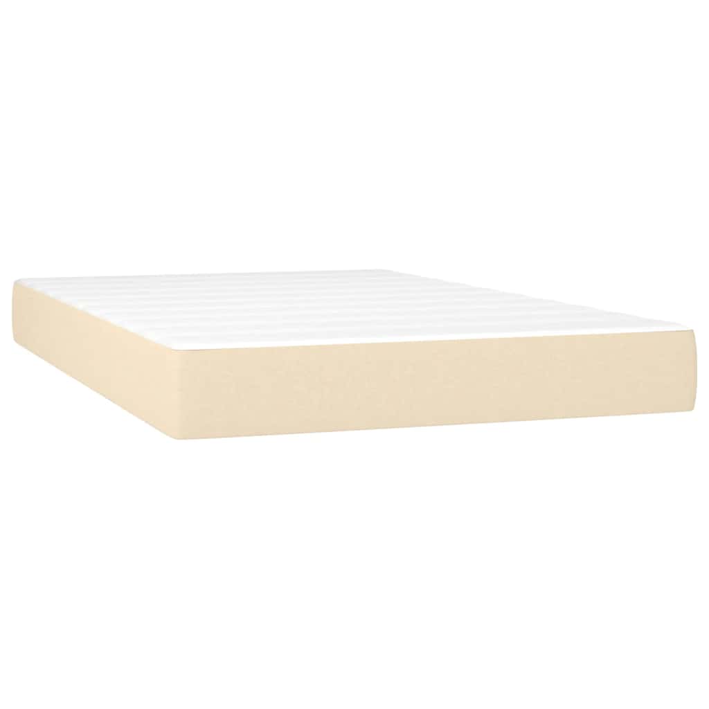 Giroletto a Molle con Materasso Crema 120x200 cm in Tessuto | homemem39