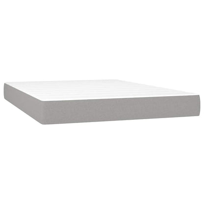Giroletto a Molle con Materasso Grigio Chiaro 140x190cm Tessuto | homemem39