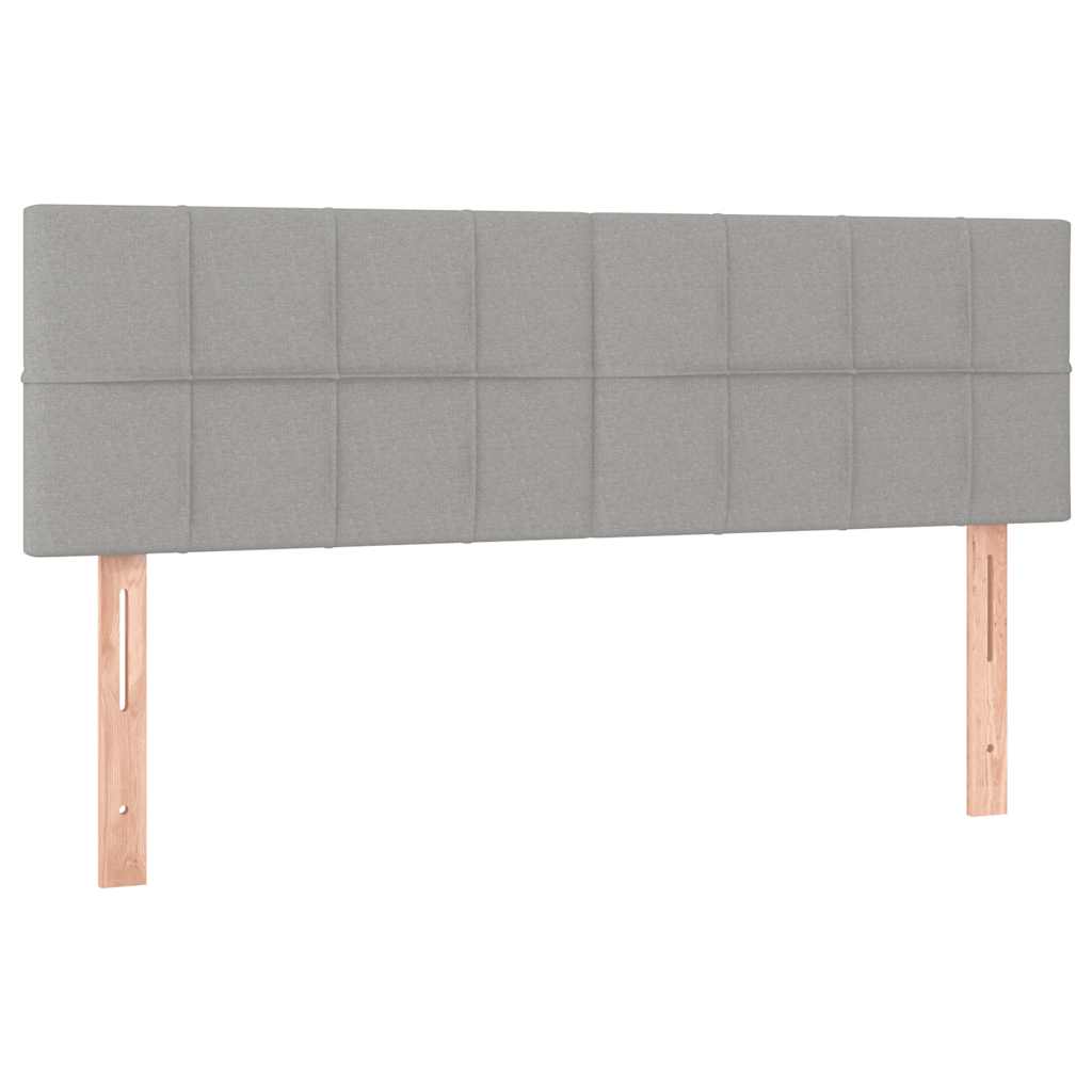 Giroletto a Molle con Materasso Grigio Chiaro 140x190cm Tessuto | homemem39