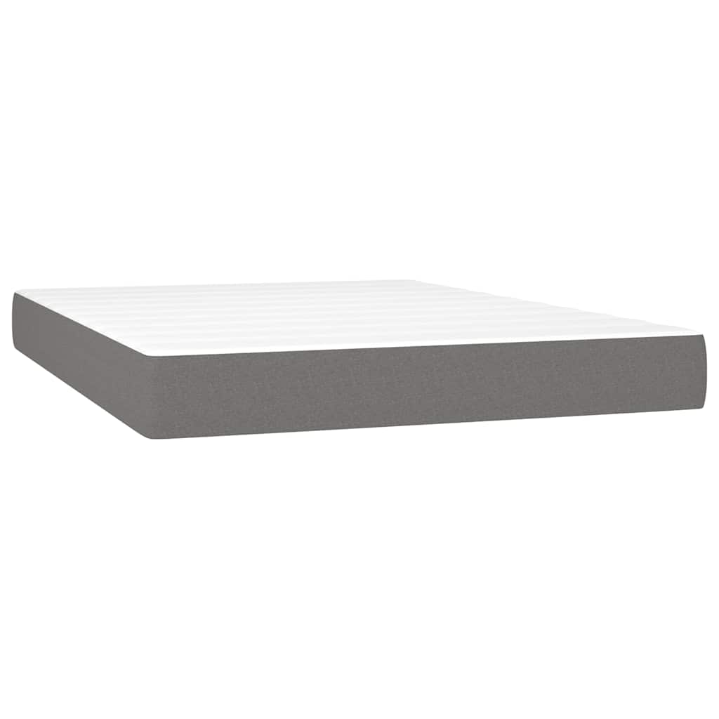 Giroletto a Molle con Materasso Grigio Scuro 140x190 cm Tessuto | homemem39