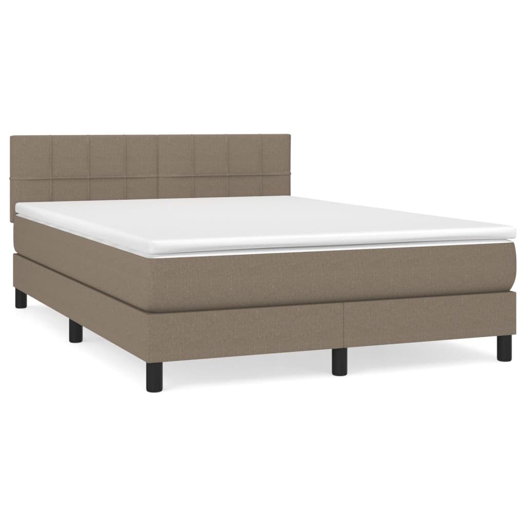Giroletto a Molle con Materasso Tortora 140x190 cm in Tessuto | homemem39