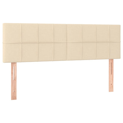 Giroletto a Molle con Materasso Crema 140x19 cm in Tessuto | homemem39