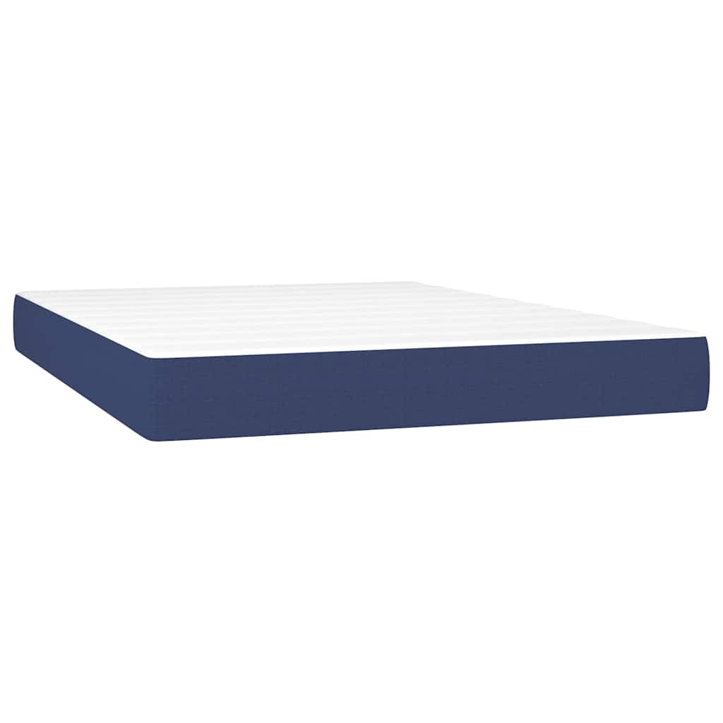 Giroletto a Molle con Materasso Blu 140x200 cm in Tessuto | homemem39