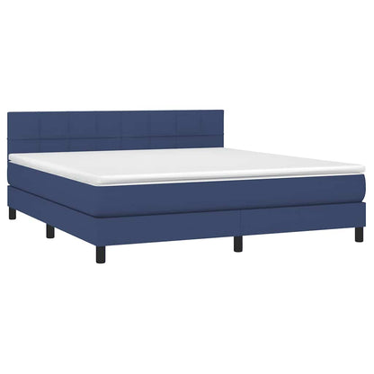 Giroletto a Molle con Materasso Blu 160x200 cm in Tessuto | homemem39
