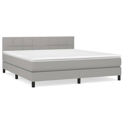 Giroletto a Molle con Materasso Grigio Chiaro180x200 cm Tessuto | homemem39
