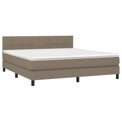 Giroletto a Molle con Materasso Tortora 180x200 cm in Tessuto | homemem39