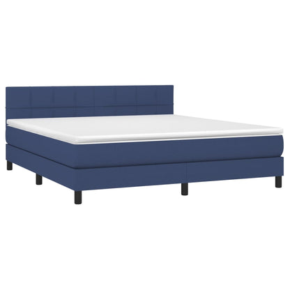 Giroletto a Molle con Materasso Blu 180x200 cm in Tessuto | homemem39