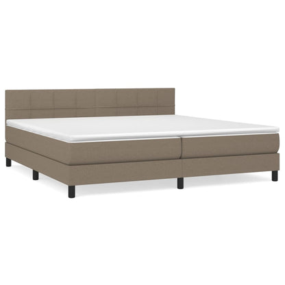 Giroletto a Molle con Materasso Tortora 200x200 cm in Tessuto | homemem39